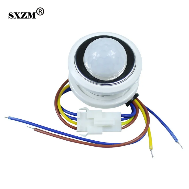 

1pcs 40mm PIR Infrared Ray Motion Sensor Switch time delay adjustable mode detector switching Dropshipping X
