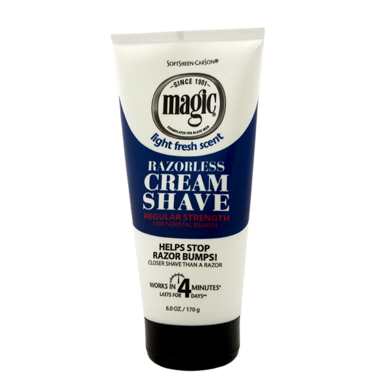 Magic Razorless Shave Cream Regular by Soft Sheen Carson for Men - 6 oz Shaving Cream