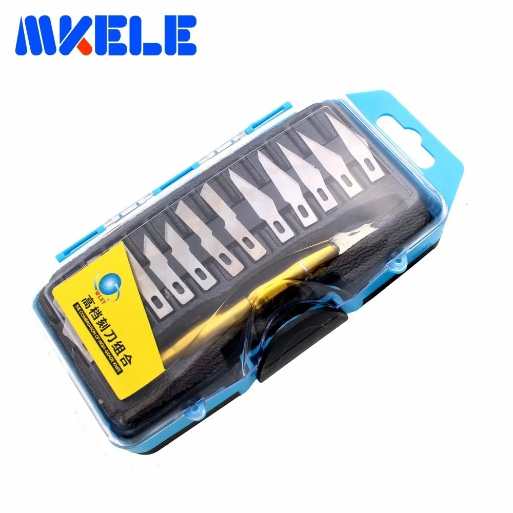 13pcs Blades/Set Mini Portable Gravers Wood Carving Hobby DIY Engraving Cutting Sculpture PCB Circuit Board Repair Multi Knife