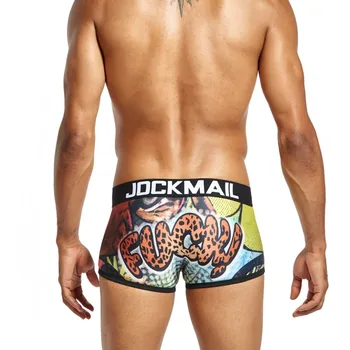 

JOCKMAIL Brand New digital printing boxershorts men sexy fashion gay men underwear men's nylon boxer shorts calzoncillos marcas