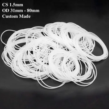 

50x VMQ O Ring Seals Silicon Rubber Gasket M31-M80 OD32mm CS 1.5 *31/33/34/35/36/37/38/39/40/44/50/53/55/60/65/70/75/80mm OEM