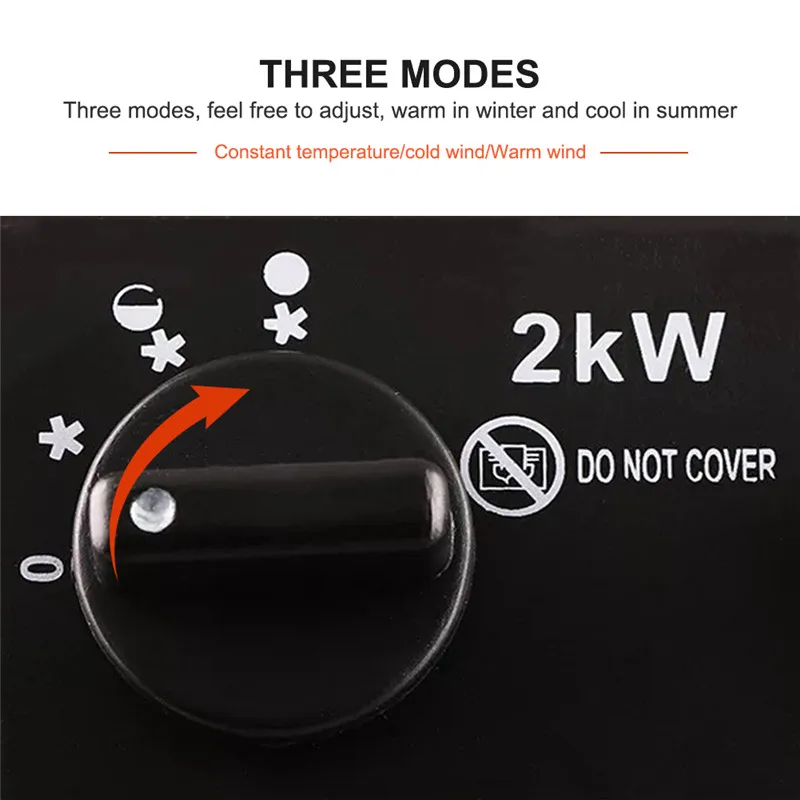 Mini Fan Heater Desktop Electric PTC Ceramic Quick Heating Air Household Comfortable Warm Air Blower 23KW Overheat Protection Energy-saving (4)