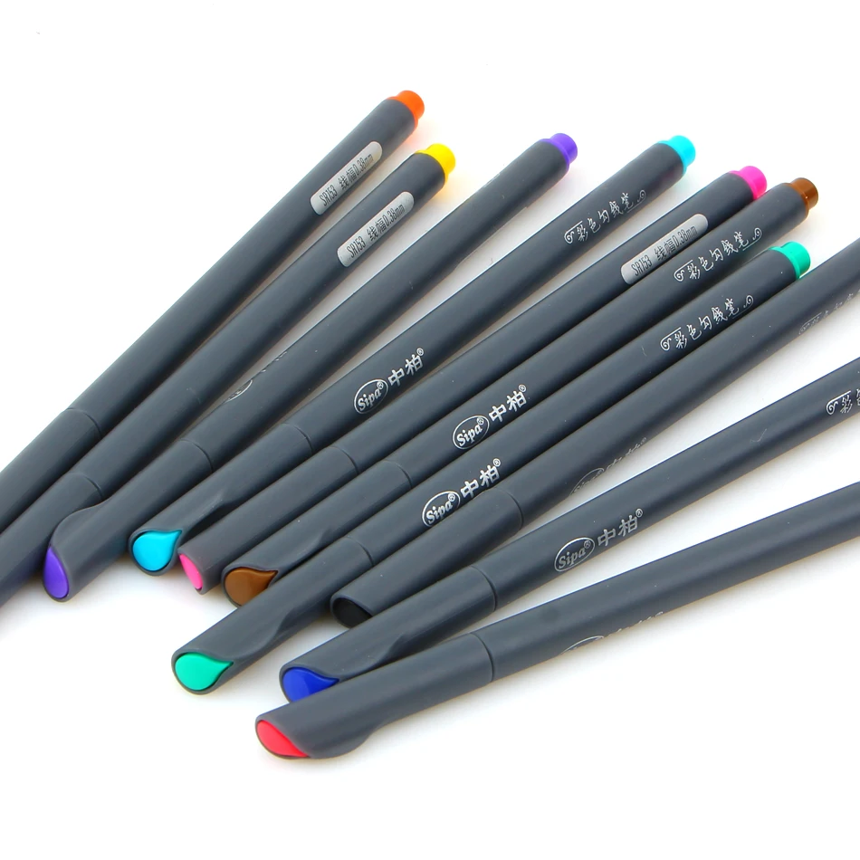 10 шт 0,38 мм цветная гелевая ручка для рисования манга мультяшная цветная ручка художественный крючок канцелярские принадлежности для офиса и школы