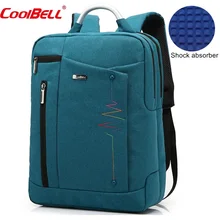 COOLBELL 14,6 дюймов 15,6 дюймов Большая водонепроницаемая Противоударная сумка для ноутбука, мужской и женский рюкзак, сумка на плечо для компьютера
