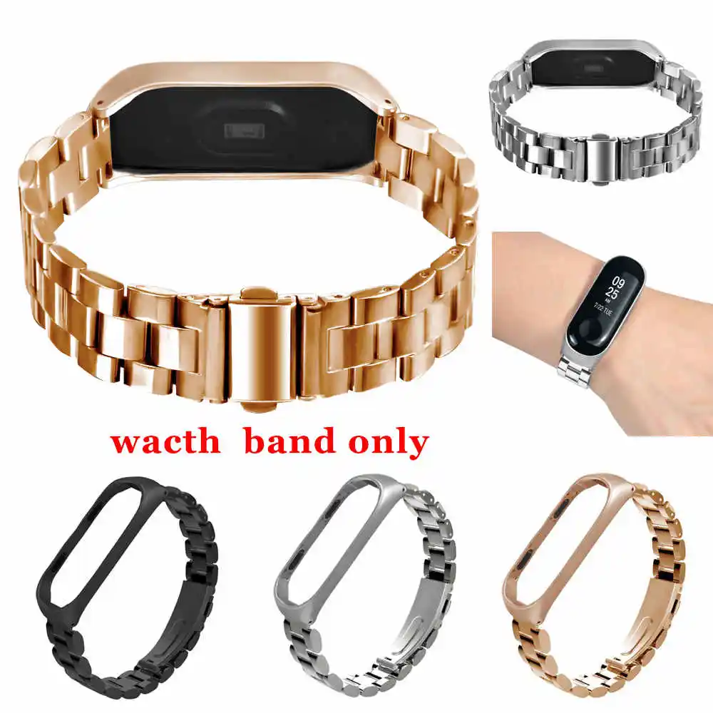 

High Quality Wristbands For Xiaomi Mi Band 3 Smart Watch Band Replacement Stainless Steel Wrist Strap Band For Xiaomi Mi Band 3
