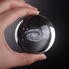 60 мм стеклянный шар с 3D лазерной гравировкой galaxy хрустальный шар фэн-шуй Глобус аксессуары для украшения дома миниатюры подарки