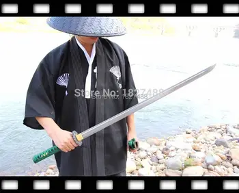 

Handmade High Carbon Steel Blade Sharp Japanese Samurai Sword Full Tang Ninja Katana/Fish Tsuba