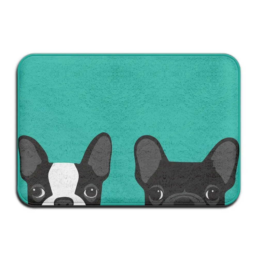 DIYABCD Boston Terrier And French Bulldog Doormats Anti slip House