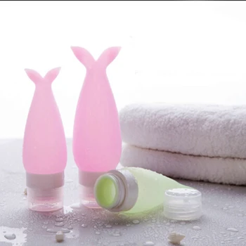 

Empty Silicone Travel Packing Press Bottle Cute Shape for Lotion Shampoo Bath Container Makeup Refillable Bottles Useful