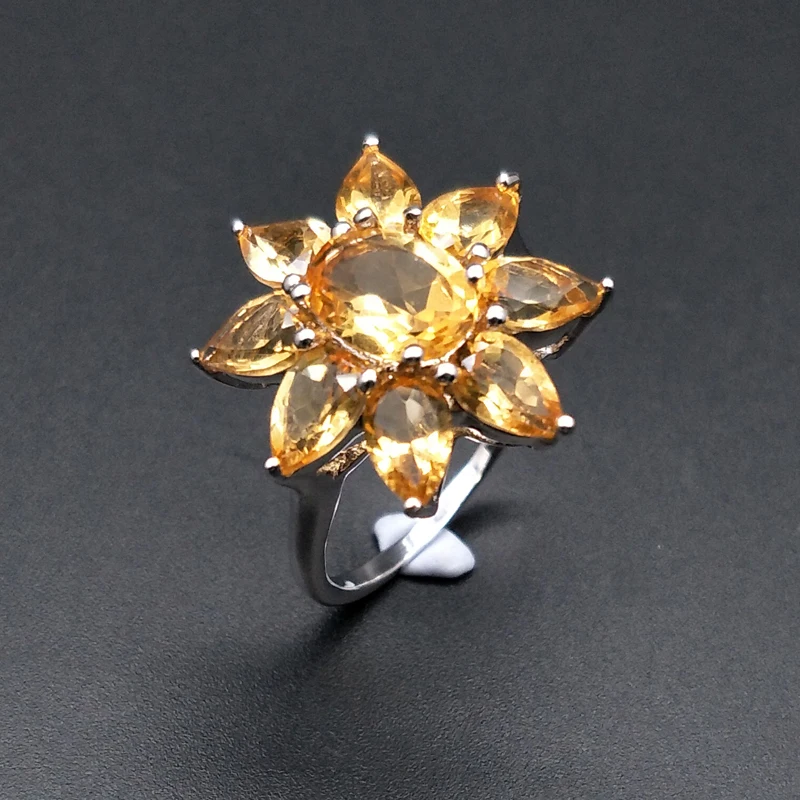 TBJ,good color Citrine Rings natural gemstone with 925 sterling silver simple style fine jewelry for women daily wear TBJ,good color Citrine Rings natural gemstone with 925 sterling silver simple style fine jewelry for women daily wear