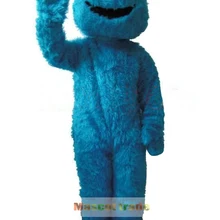 Костюм-талисман для взрослых голубого печенья монстра и Элмо, распродажа, костюм-талисман Элмо из длинного меха