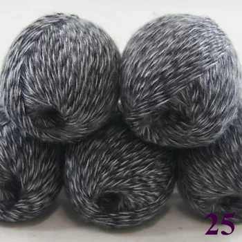 

Sale 5 balls x 50g Soft and comfortable MOHAIR Cashmere silk hand Knitting Yarn Black Grey White 290-25