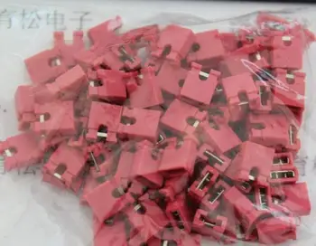 

100pcs/lot Short block jumper cap red short block 2.54 connecting block 100 electronics Connector