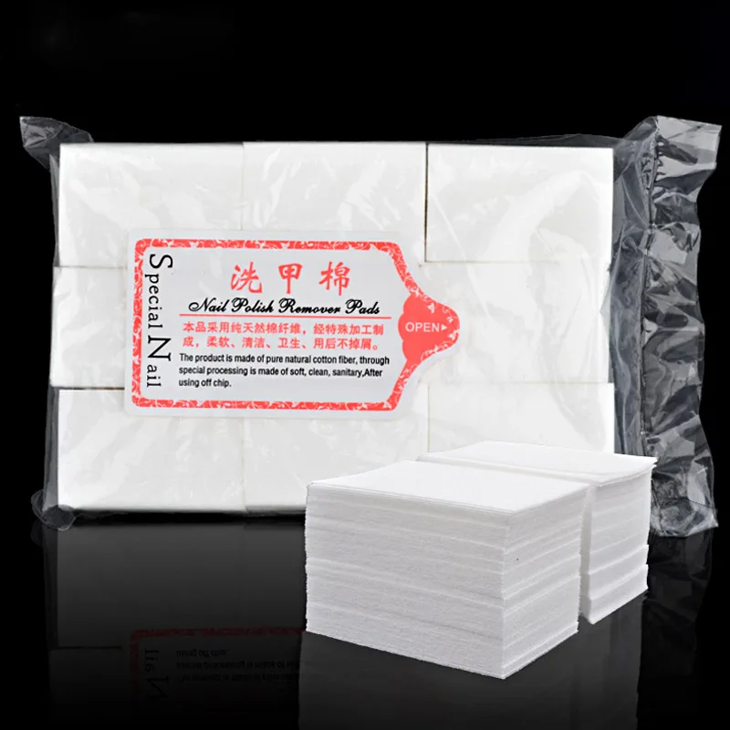

900PCS Nail Cotton wipe towel Nail Gel Polish Clean Removal lint-free wipes Soak Off Clean gel varnish Pad Napkins Wraps tools
