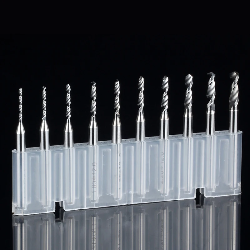 

10pcs CNC Engraver Wood Cutter Milling Cutter Woodwork 3.175mm 38mm 0.25-3mm Drill bits for wood PCB PVC Bakelite engraving bit
