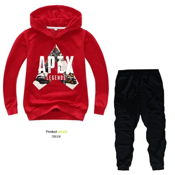 

DLF 2-16Y 2019 Apex Legends Clothing Sets Toddler Boy Clothes Teenagers Girls Hoodie Pants Kids Sports Suit Costume Tracksuit