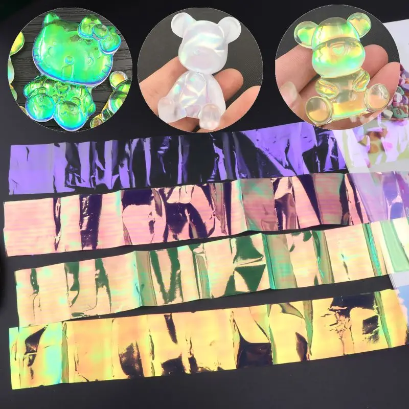 Лазерная Аврора эффект AB отражающее зеркало Бумага DIY Эпоксидной Смолы Ювелирные изделия пломбы JUL3