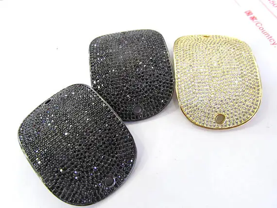 Micro pave с украшением в виде кристаллов микро паве ЧР rectanlge изогнутые браслет connetor