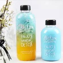 Товары для дома принадлежности для кухонного бара креативное стекло на заказ маленький рот Прозрачный лимонный напиток чашка Цветочная чайная чашка сумка