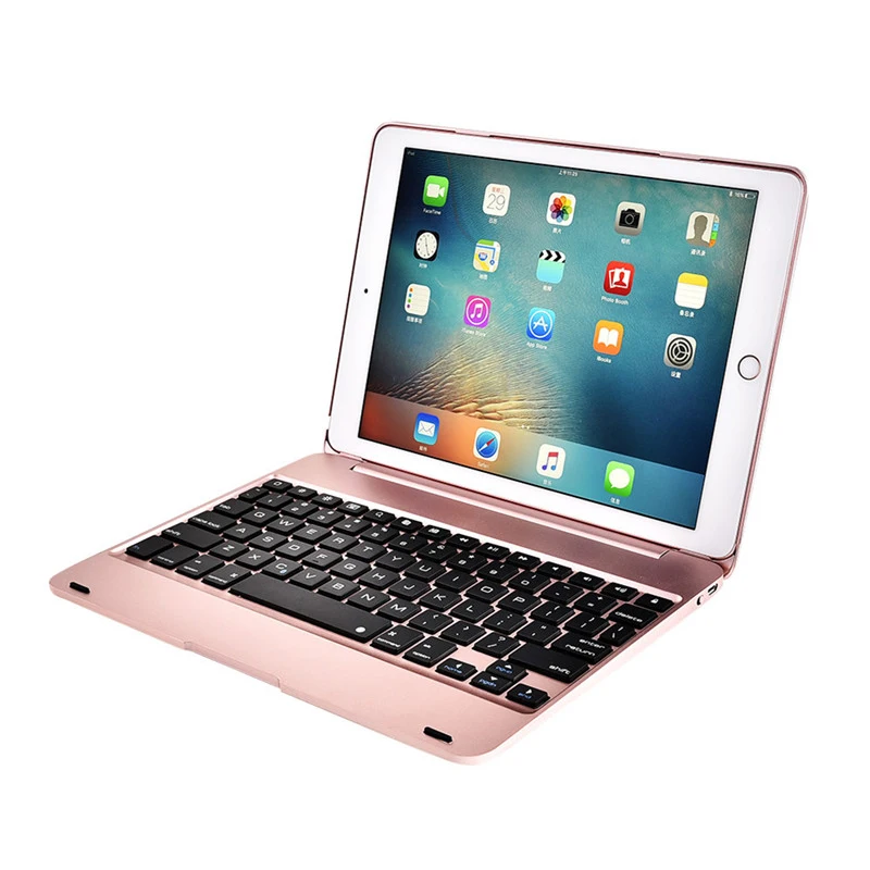 Чехол с клавиатурой для Apple iPad 9,7 для iPad 5 6 Pro 9,7, беспроводная bluetooth-клавиатура для iPad Air 1 2, чехол с подставкой - Цвет: Rose Gold