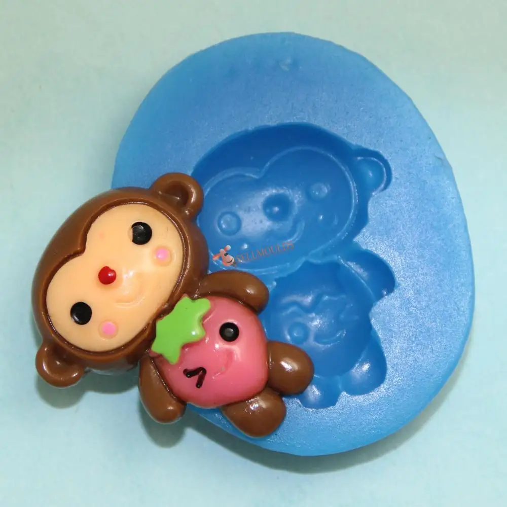 

B1013 Monkey Fondant Molds Silicone Moulds Craft Tools Chocolate Moulds Cake Decoration Tool