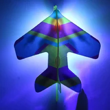 1 шт. стрейч светодио дный вспышки света стрелки самолет катапульты летающие игрушки вертолет для детских игр под открытым небом эластичной резинкой игрушечная катапульта