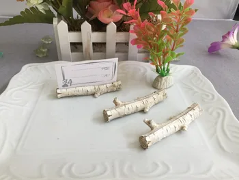 

2015 Factory selling -wedding favor Birch Place Card Holder Eco Party decoration 30pcs/lot