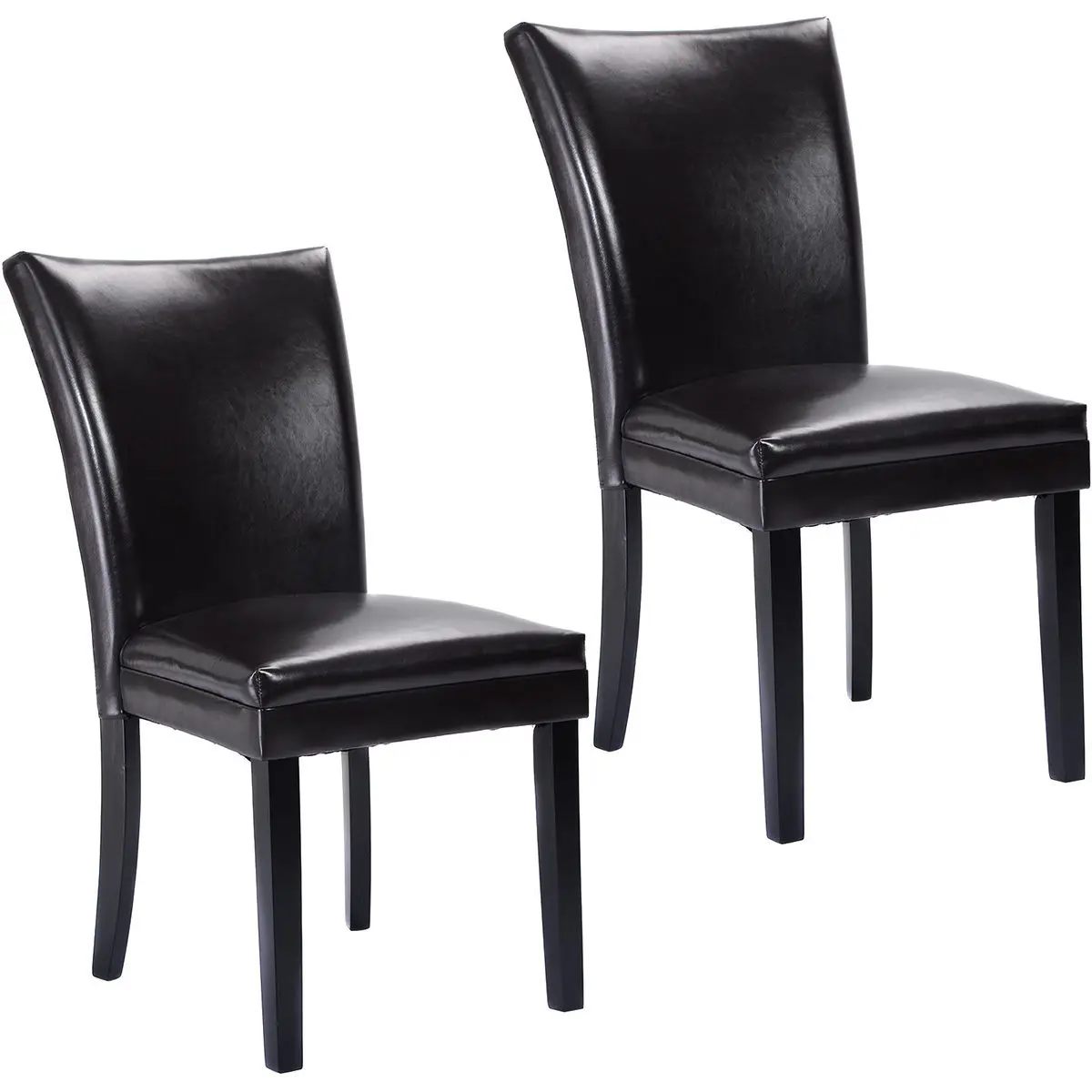 Giantex Set of 2 Elegant Design PU Leather Accent Dining Chairs Modern Home Furniture HW52837BN Giantex Set of 2 Elegant Design PU Leather Accent Dining Chairs Modern Home Furniture HW52837BN