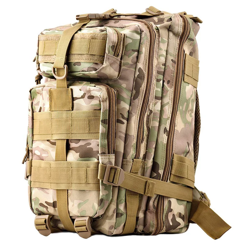 25L Camo Military Tactical Backpack Trekking Hiking Backpack Travel Hunting Daypack Climbing Mountaineering Outdoor Camping Bags (19)