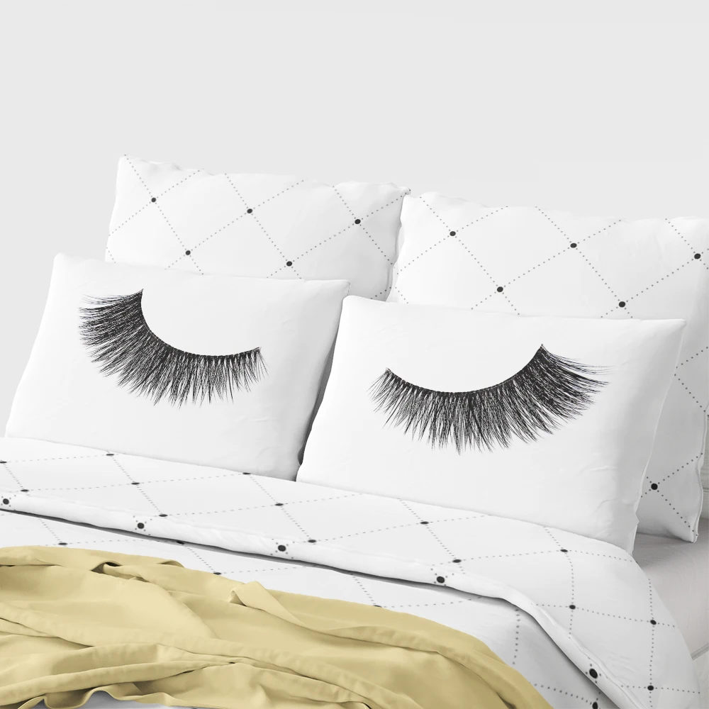 

IKathoME 2 Side Print Hello Beautiful Perfume Pillow Case Set/Lip Stick Trio Reversible Pillow Covers Fronha de travesseiro Capa