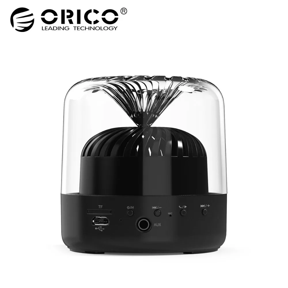 

ORICO Mini Transparent Bluetooth Speaker Portable Wireless Speaker Sound System 3D Stereo TF AUX Microphone with 400mAh Battery