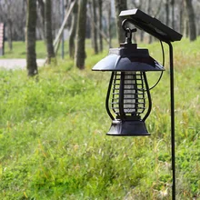 Солнечная антимоскитная лампа 24 светодиодный свет Фонари мухобойка UVA с Водонепроницаемый Кепки ALI88