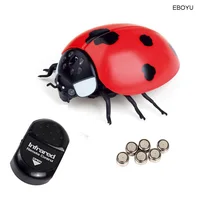 EBOYU Infrared RC Ladybird Kids IR Remote Control Ladybug Realistic Fake Ladybug Animal Toy Funny RC Prank Joke Scary Trick Toy 1