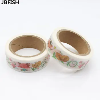 

JBFISH 1pcs Lovely Animals Washi Tape DIY Masking Paper Tape Decorative Sticker Tape School Office Supply 8130