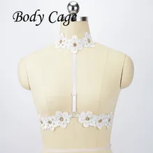 Портупея белые Искусственные цветы в стилях «готика» и «панк нижнее белье с заклепками упряжь для тела, ремни эластичные женские сапоги черного цвета, регулируемый бандаж топы из ремешков фетиш