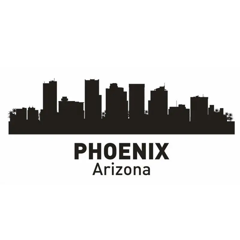 

DCTAL PHOENIX City Decal Landmark Skyline Wall Stickers Sketch Decals Poster Parede Home Decor Sticker