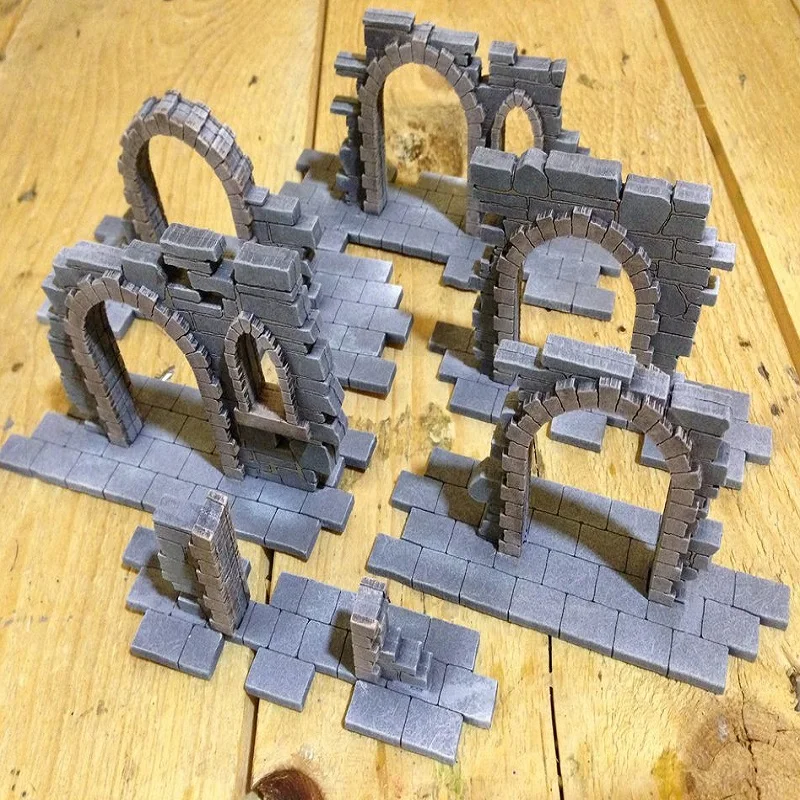 

Scenes Gothic Style Ruins Gate For Gloomhaven War Table Games Hammer PP Infinity TRPG Tabletop RPG Wooden Panel laser Cutting