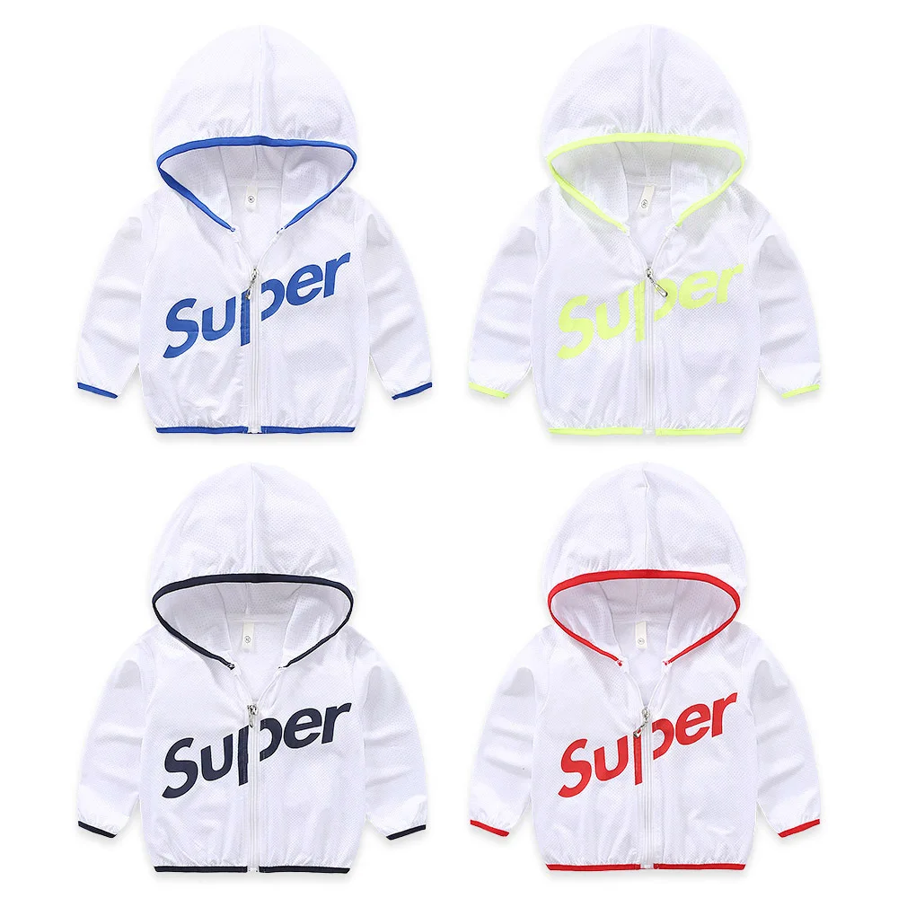 

2019 summer kids Sunscreen clothes hoodies boys girls Comfortable Ultrathin rash guards full t shirt baby Toddler casual tees