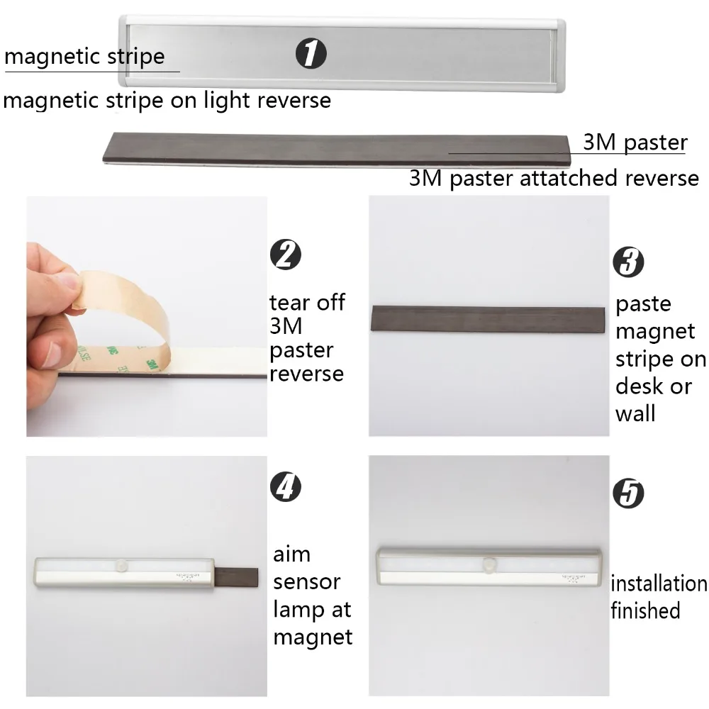 wireless light motion activated sensor light bar battery operated