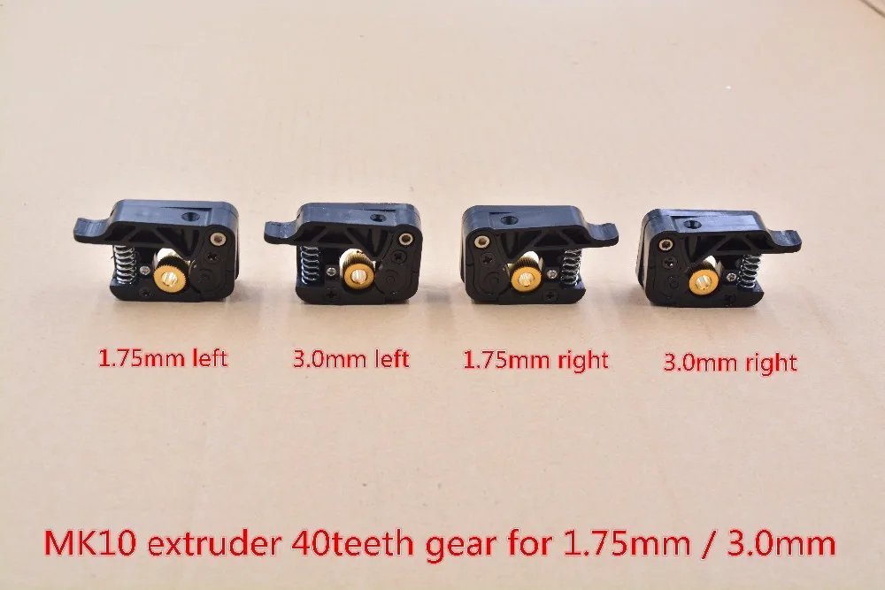 

3d printer MK10 extruder for 1.75mm or 3.0mm consumables plastic kit