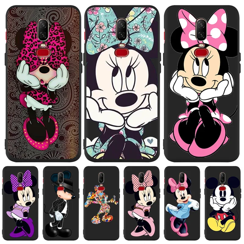 

Luxury Mickey Mouse Minnie cute Custom For One plus 5 5T 7 Pro Oneplus 6 6T phone Case Cover Funda Coque Etui capa owl cartoon