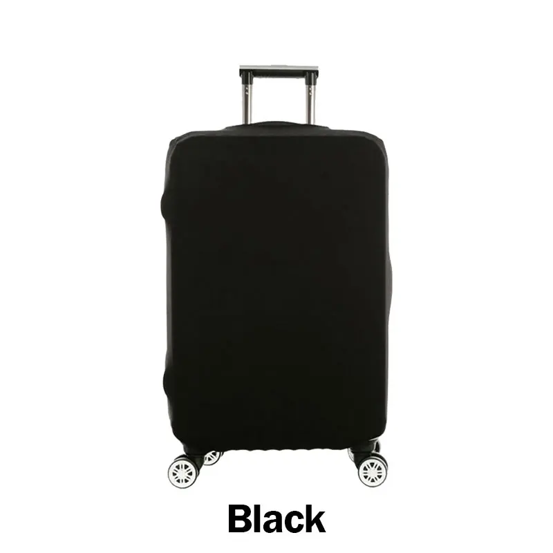 Дорожный эластичный чехол для багажа, защитный чехол из эластичной ткани, чемодан на молнии, Защитные Чехлы, аксессуары для путешествий, Чехол для багажа - Цвет: Черный