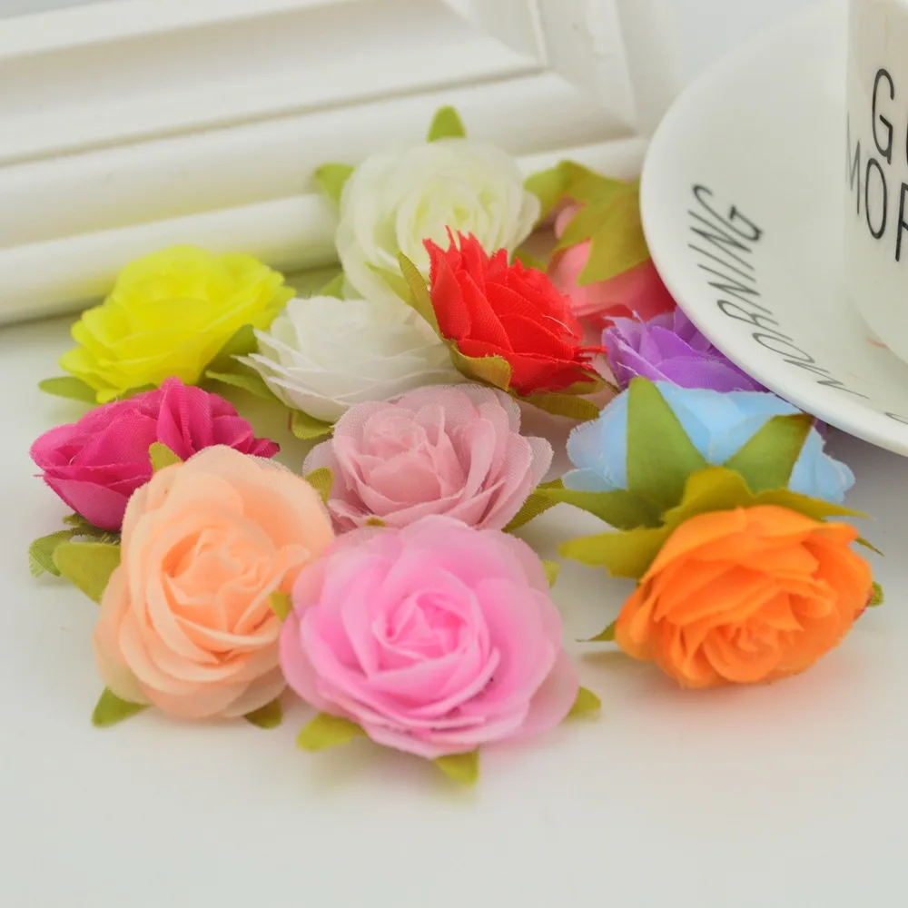 5 шт. шелковые мини-розы для дома, свадьбы, автомобиля, декоративная ткань для юбки, шляпы, пляжные цветы, ручная работа, конфеты, Подарочная коробка, искусственные цветы - Цвет: mix