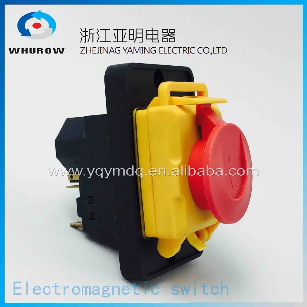 Electromagnetic switch 7 Pin On Off Push Button Protective cover Emergency stop Ignition switch 16A 230V YCZ4-A