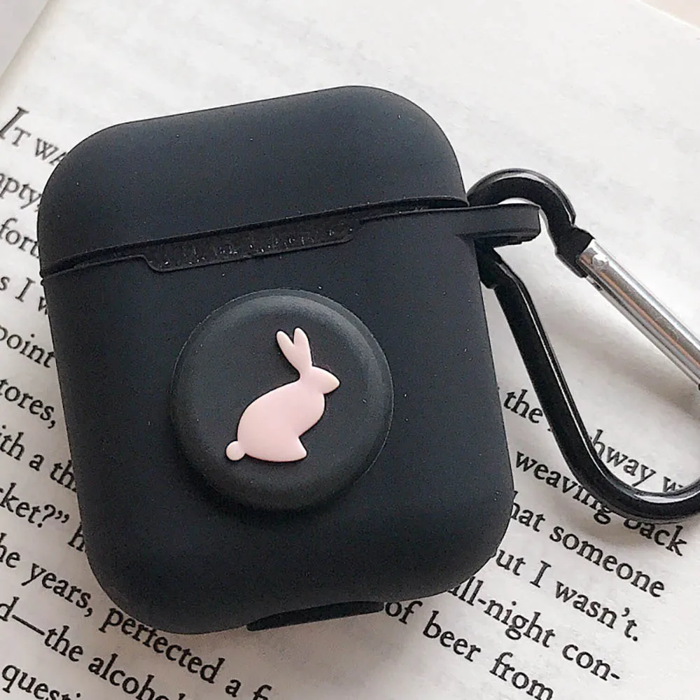 Милый мультяшный силиконовый чехол для Apple, аксессуары для airpods для i10 TWS, Bluetooth, коробка для наушников, защитный чехол, сумка, ремень против потери - Цвет: 29