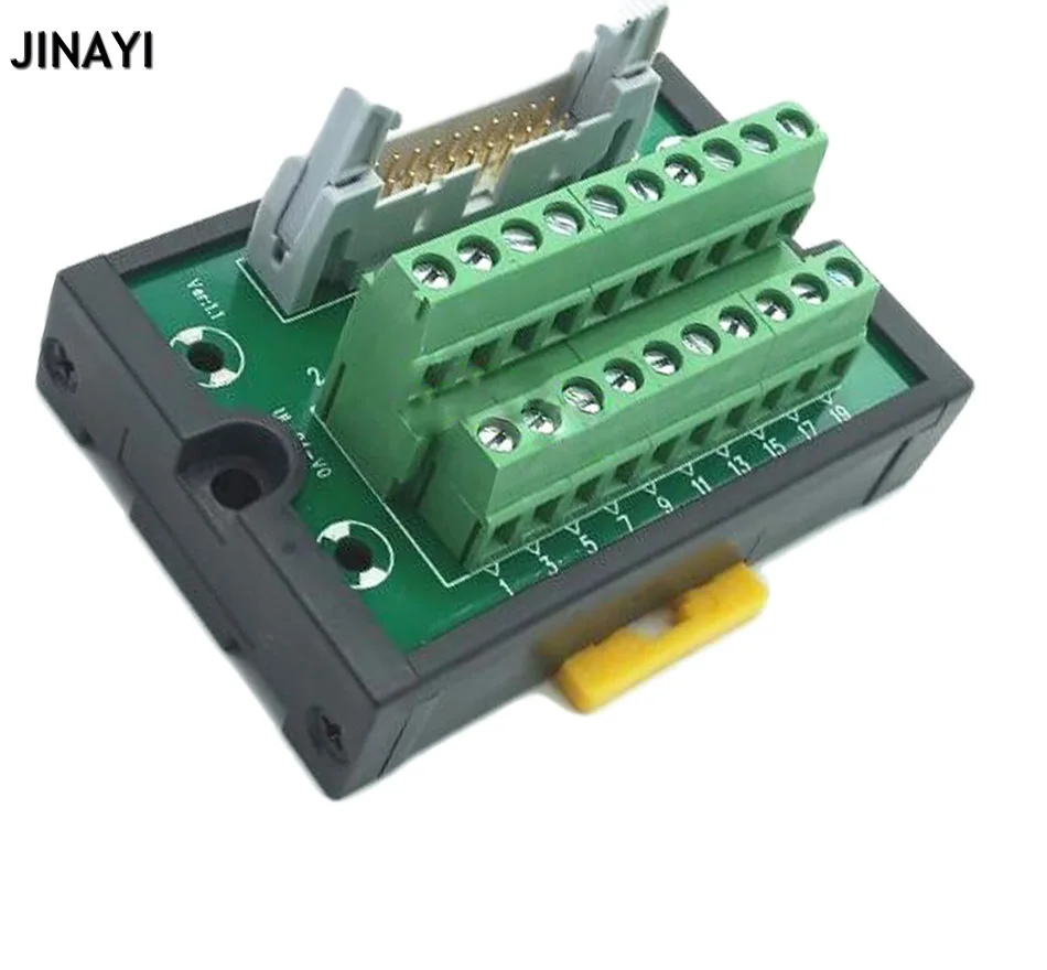 Терминальная колодка со штекером IDC 34 Pin 26 20 16 10 релейные клеммы PLC монтажный
