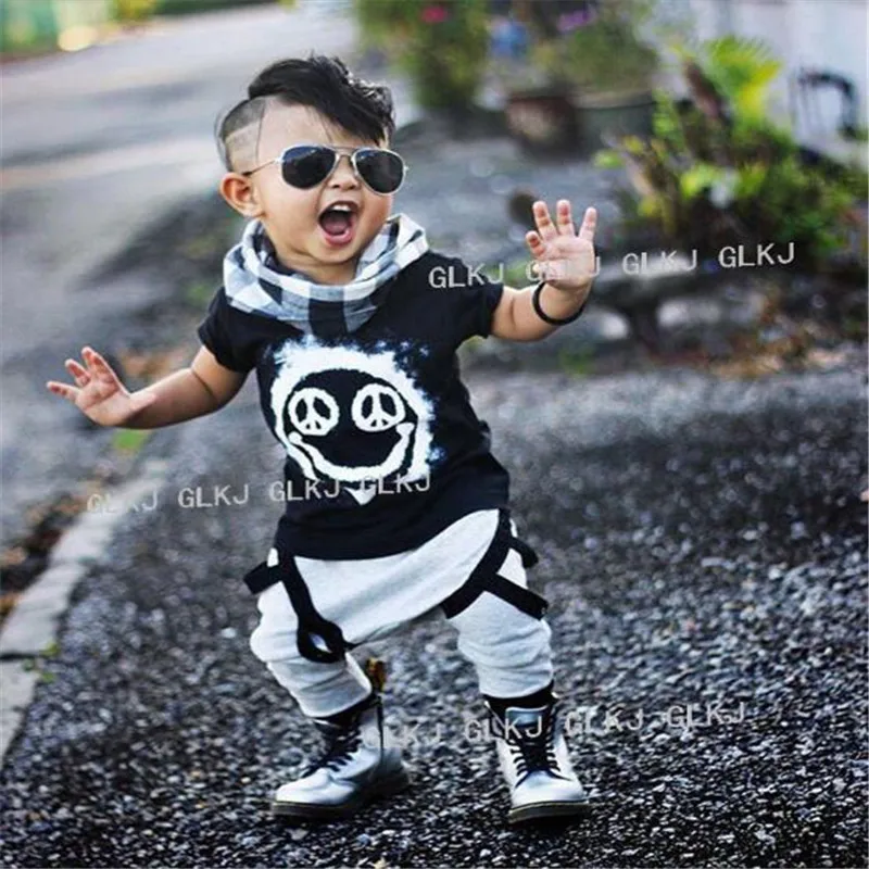 SY123 new summer 2019 boy’s short-sleeved cotton baby clothes set fashion t-shirt + pants baby boys clothing set kids clothes