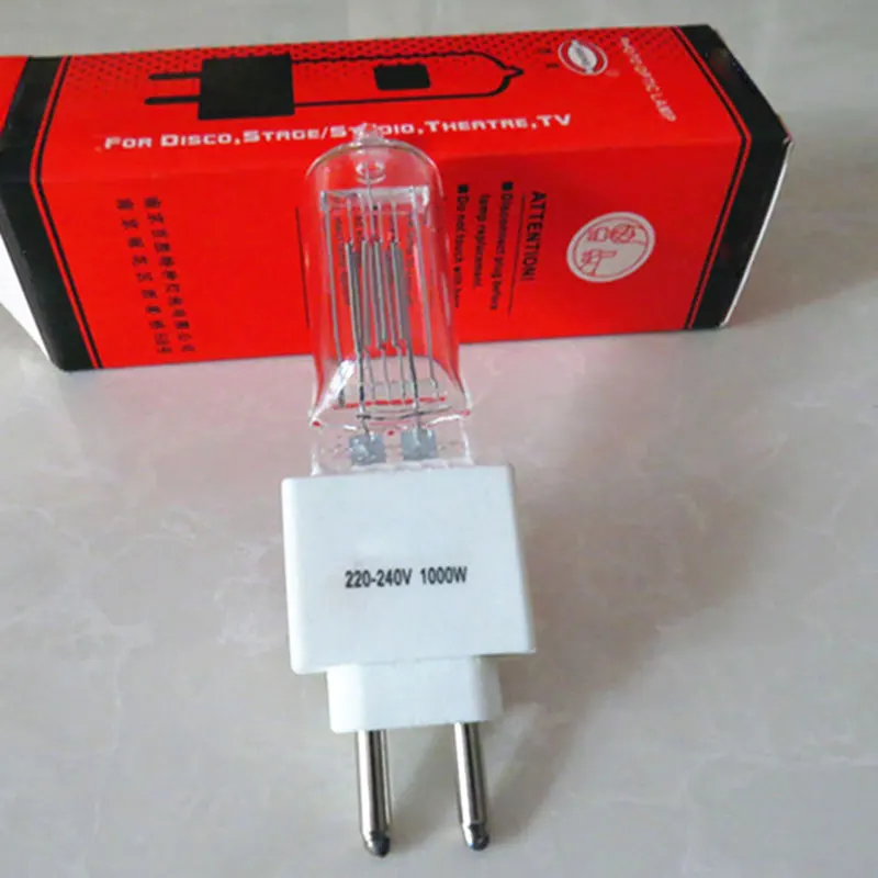 220 240v 1000w Spotlight tungsten light bulb 3200K G15 For Stage