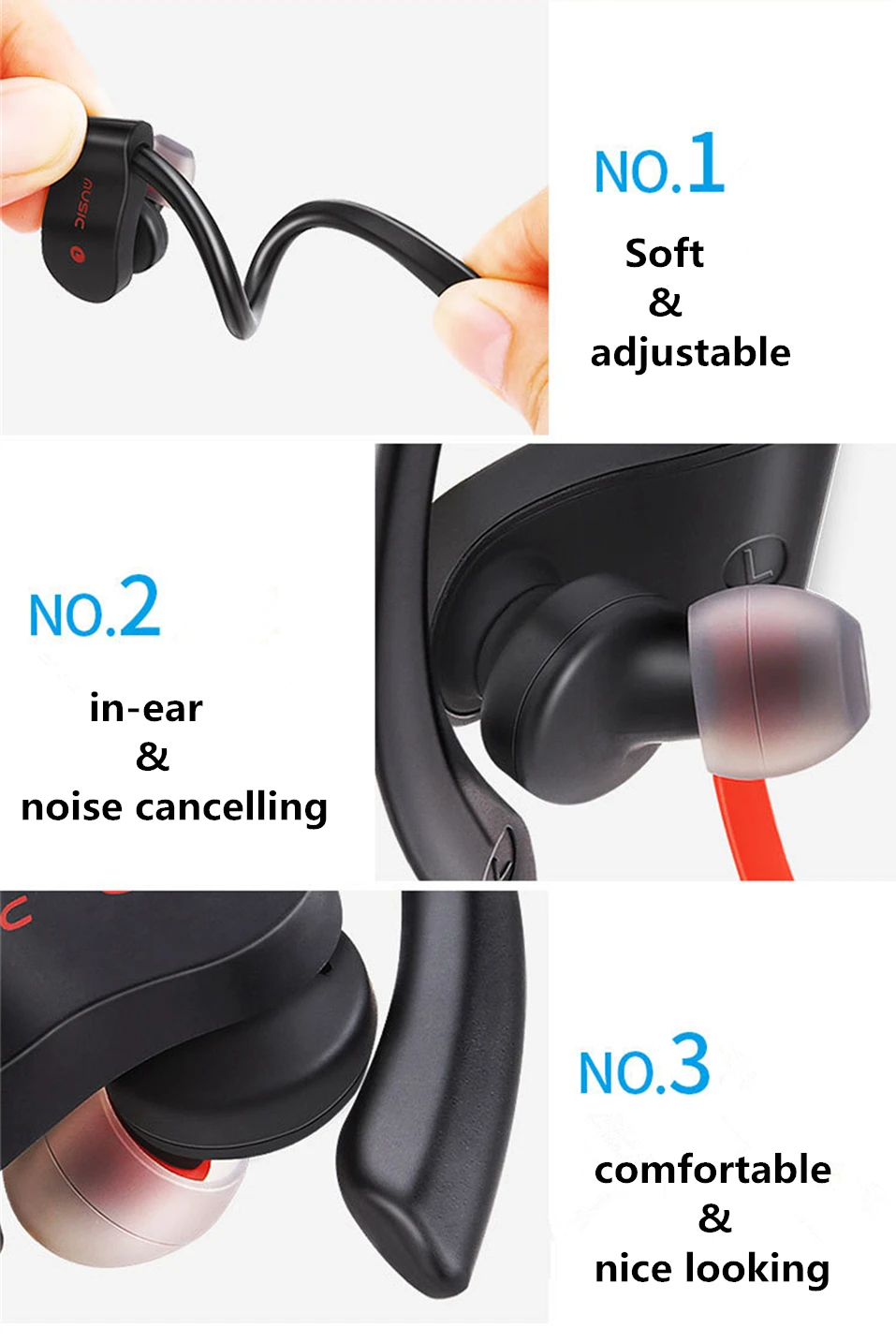  FineBorn Waterproof Sports Wireless Bluetooth Earphone for Phone Handsfree Bluetooth Headphone with Mic Stereo Bass Gym Earbud  (15)