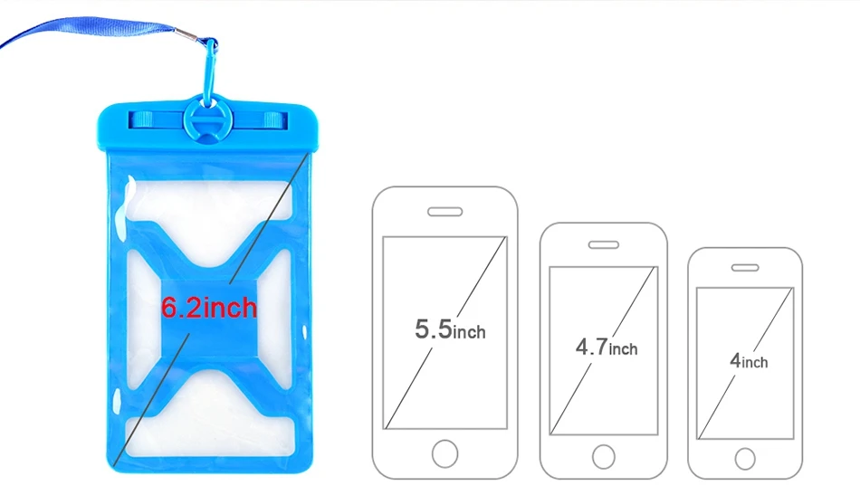 6.2Universal IPX8 Waterproof Phone Bag Case For Samsung iPhone Huawei Xiaomi HTC LG (11)